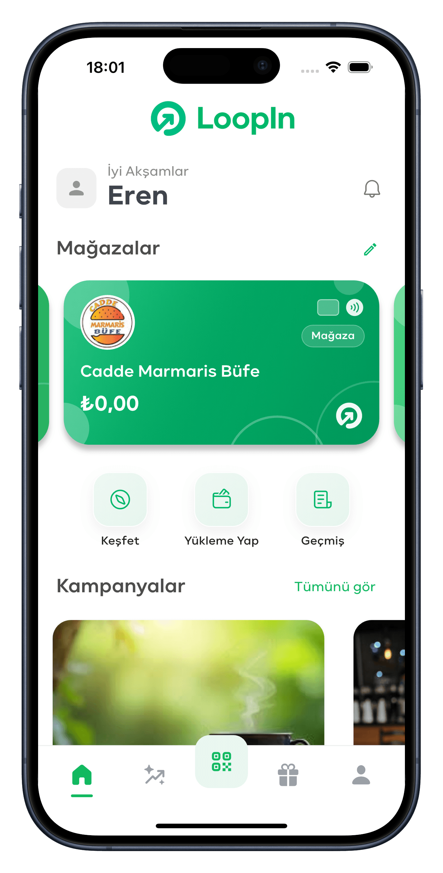 Loop Loyalty mobil uygulaması